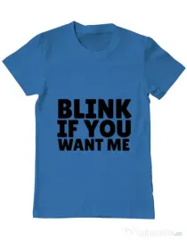 Tricou ADLER barbat Blink if you want me Albastru azuriu
