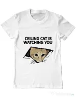 Tricou ADLER barbat Ceiling cat Alb