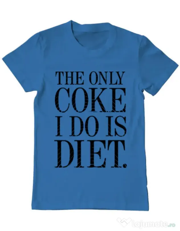 Tricou ADLER barbat Diet coke Albastru azuriu