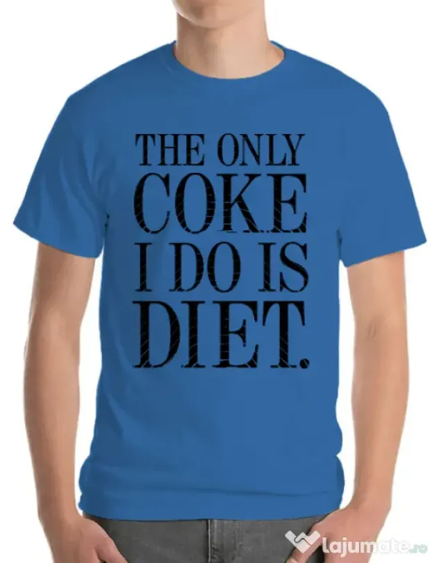 Tricou ADLER barbat Diet coke Albastru azuriu