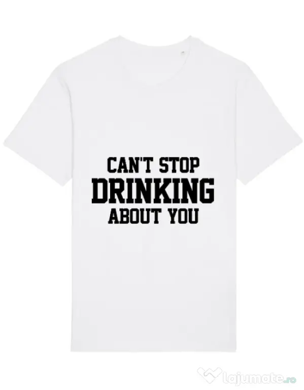 Tricou STANLEY STELLA barbat Can't stop drinking about you Alb