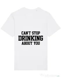 Tricou STANLEY STELLA barbat Can't stop drinking about you Alb