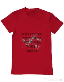 Tricou ADLER barbat Early mornings Rosu