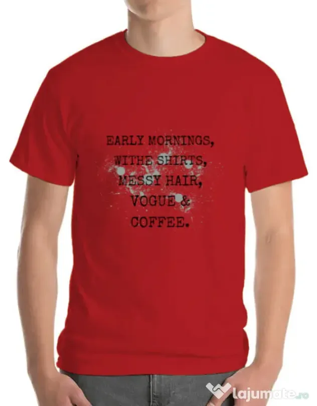 Tricou ADLER barbat Early mornings Rosu