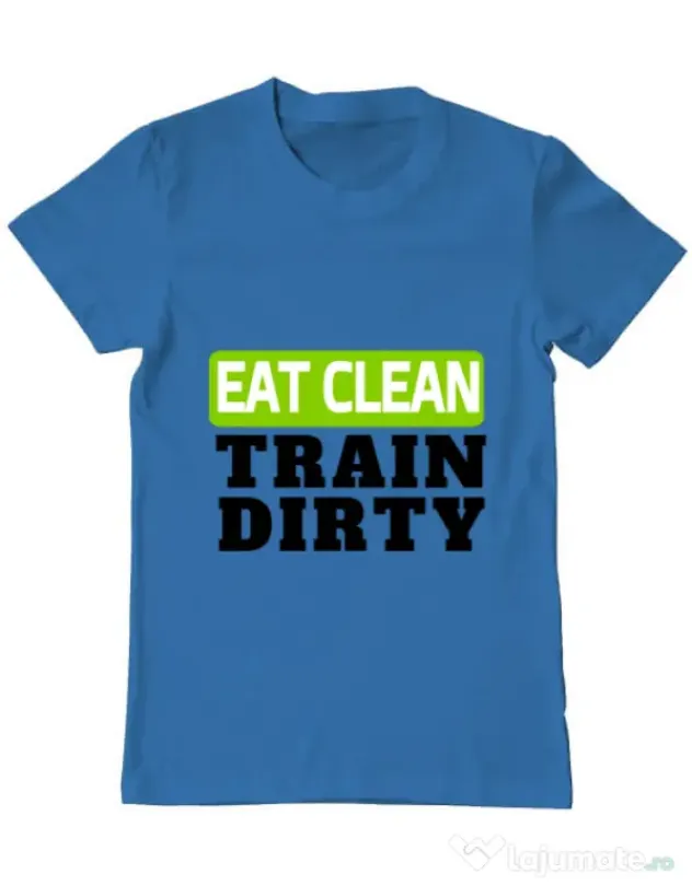 Tricou ADLER barbat Eat clean Albastru azuriu