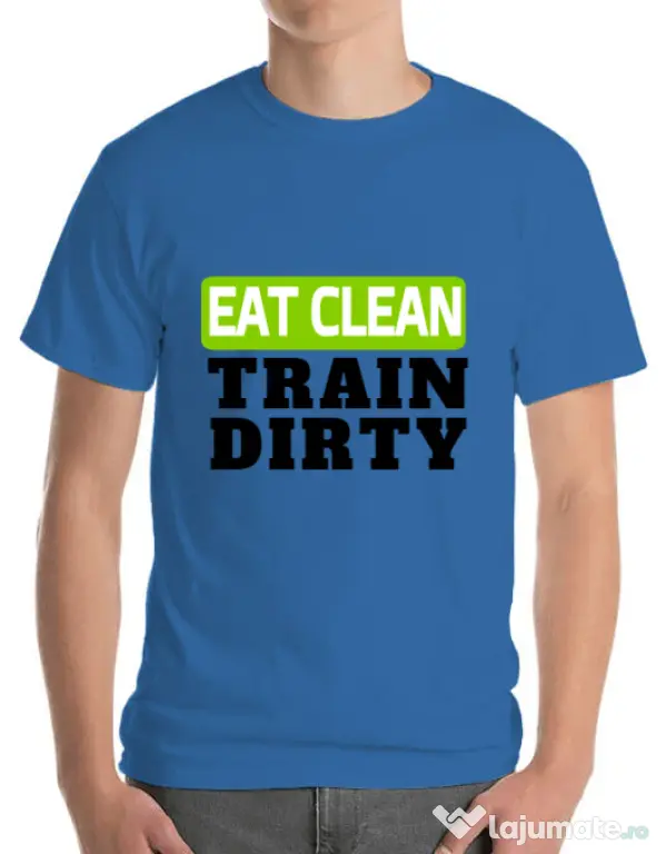 Tricou ADLER barbat Eat clean Albastru azuriu