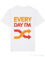 Tricou STANLEY STELLA barbat Every day i'm shuffling Alb