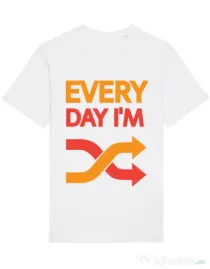 Tricou STANLEY STELLA barbat Every day i'm shuffling Alb