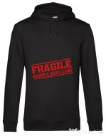 Hoodie barbat cu gluga Fragile Negru