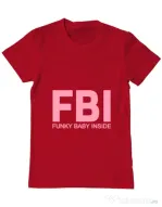 Tricou ADLER barbat Funky baby inside Rosu