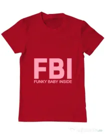 Tricou ADLER barbat Funky baby inside Rosu