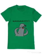 Tricou ADLER barbat Funny seal Verde mediu
