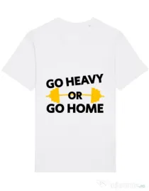 Tricou STANLEY STELLA barbat Go heavy or go home Alb