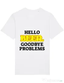 Tricou STANLEY STELLA barbat Hello beer Alb
