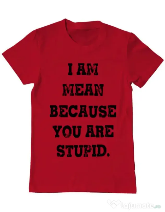 Tricou ADLER barbat I am mean Rosu