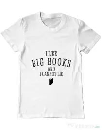 Tricou ADLER barbat I like big books Alb