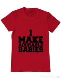 Tricou ADLER barbat I make adorable babies Rosu