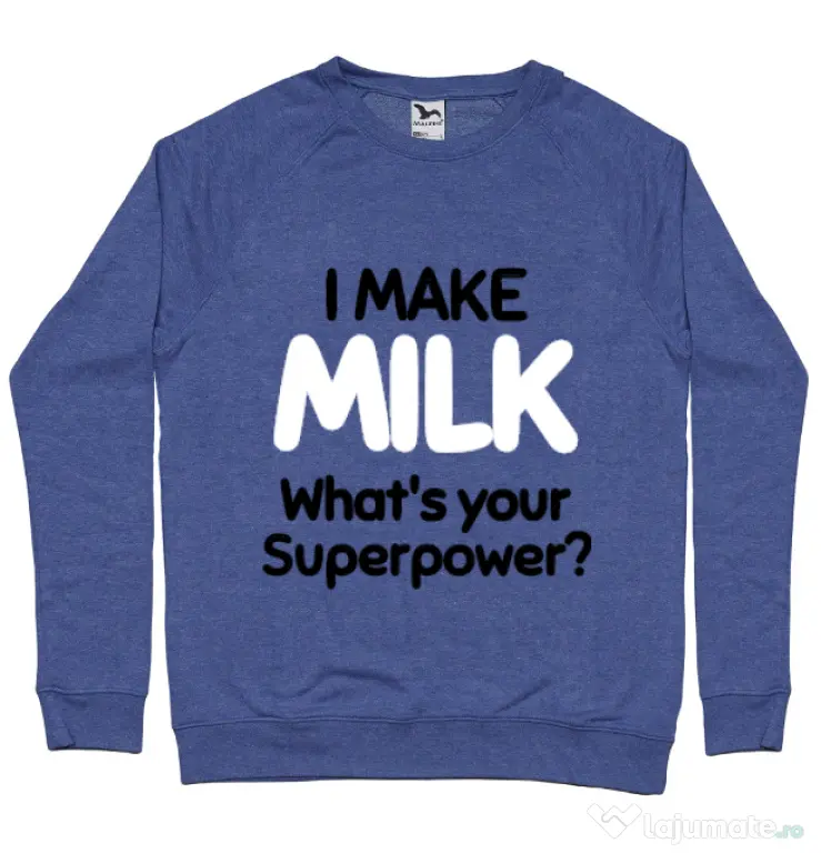 Bluza ADLER barbat I make milk Albastru melanj