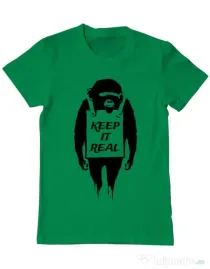 Tricou ADLER barbat Keep it real Verde mediu