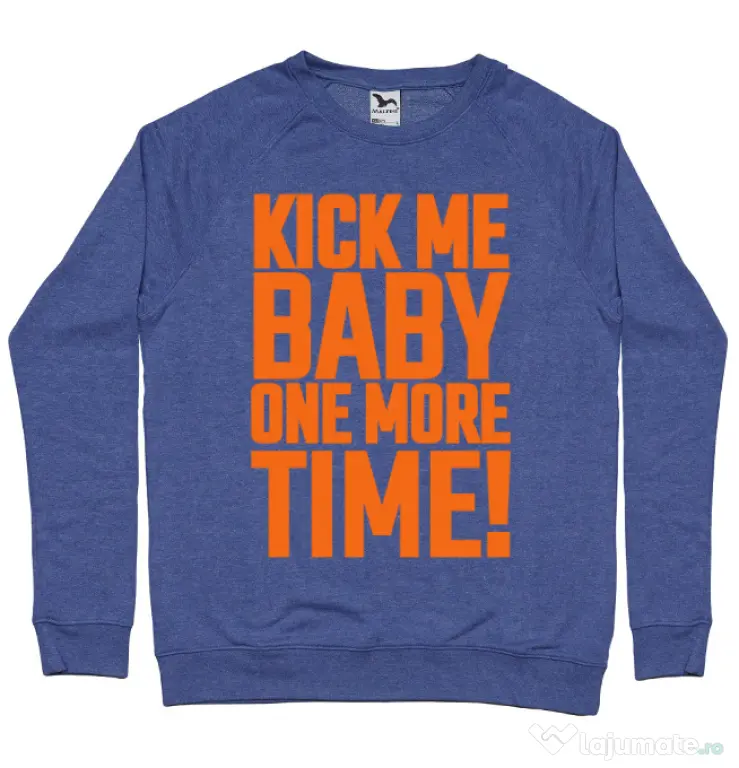 Bluza ADLER barbat Kick me baby Albastru melanj