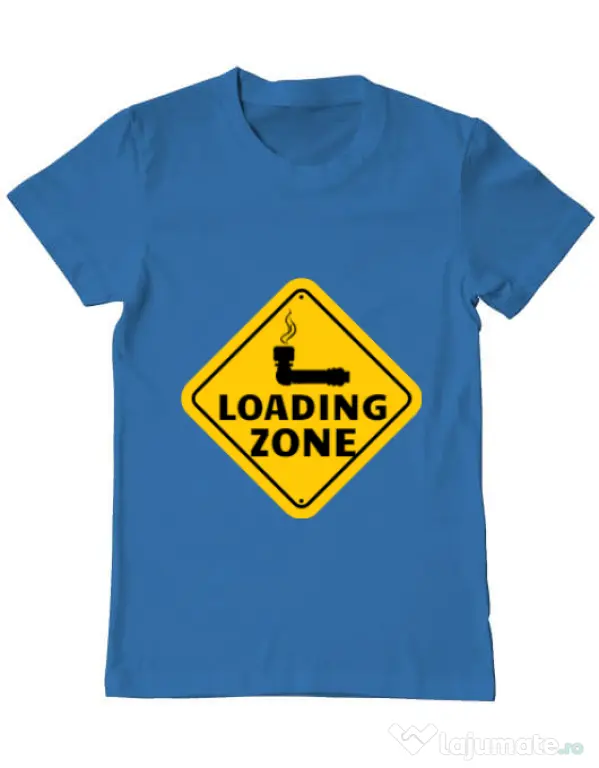 Tricou ADLER barbat Loading zone Albastru azuriu