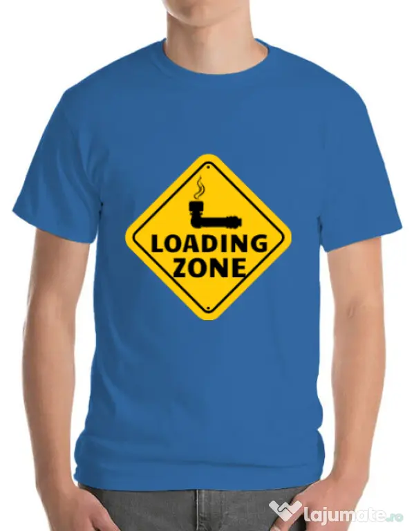 Tricou ADLER barbat Loading zone Albastru azuriu