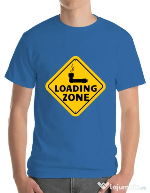 Tricou ADLER barbat Loading zone Albastru azuriu