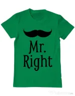 Tricou ADLER barbat Mr. right Verde mediu