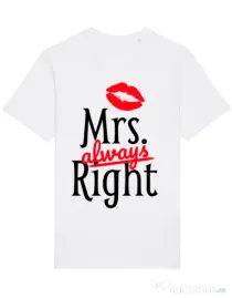 Tricou STANLEY STELLA barbat Mrs always right Alb