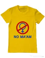 Tricou ADLER barbat No ma'am Galben