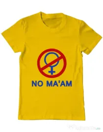 Tricou ADLER barbat No ma'am Galben