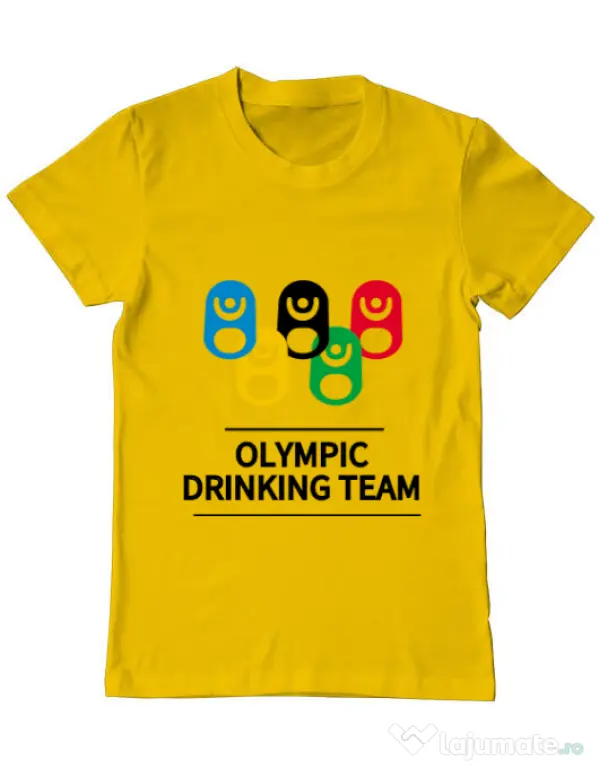 Tricou ADLER barbat Olympic drinking team Galben