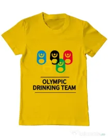 Tricou ADLER barbat Olympic drinking team Galben