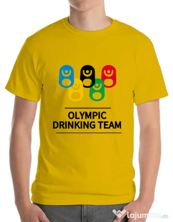 Tricou ADLER barbat Olympic drinking team Galben