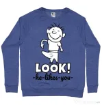 Bluza ADLER barbat He likes you Albastru melanj