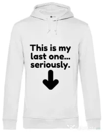 Hoodie barbat cu gluga The last one Alb