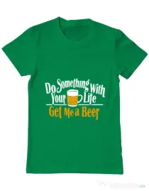 Tricou ADLER barbat Get me a beer Verde mediu