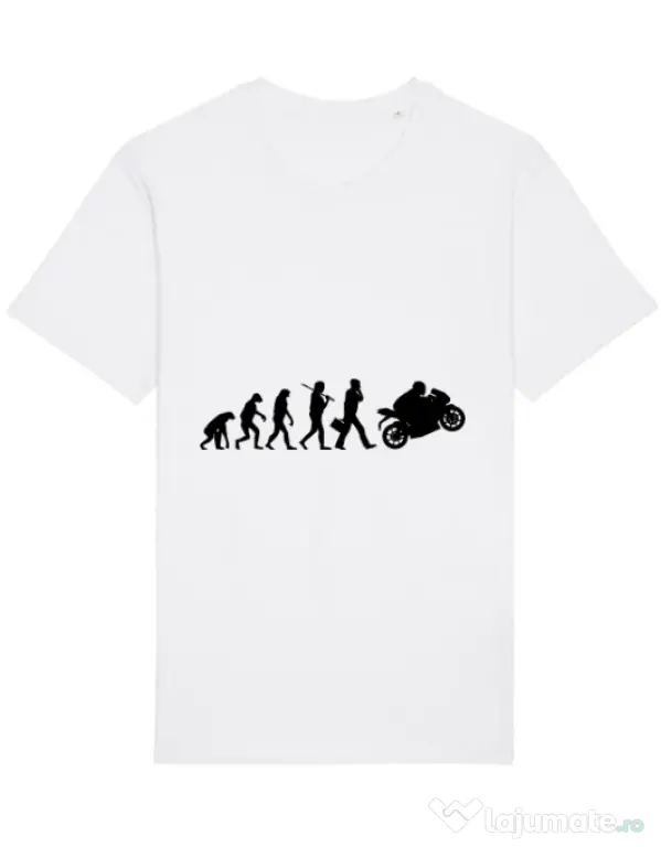 Tricou STANLEY STELLA barbat Evolution - motorcycle Alb