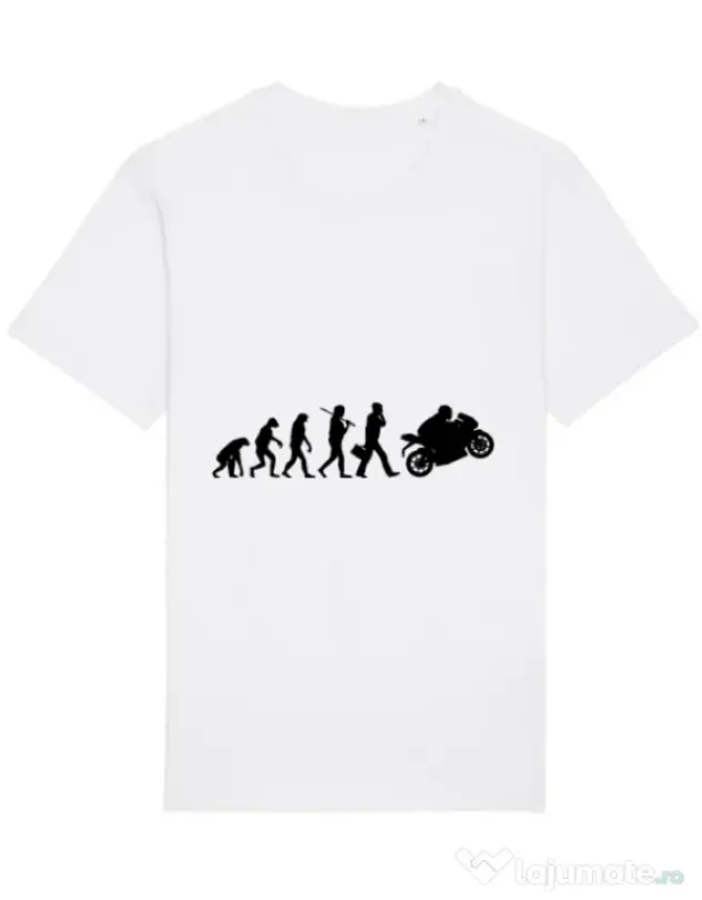 Tricou STANLEY STELLA barbat Evolution - motorcycle Alb