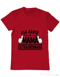 Tricou ADLER barbat O mama extraordinara Rosu