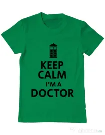 Tricou ADLER barbat I'm a doctor Verde mediu