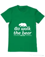 Tricou ADLER barbat Go walk the bear Verde mediu