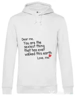 Hoodie barbat cu gluga Dear me Alb