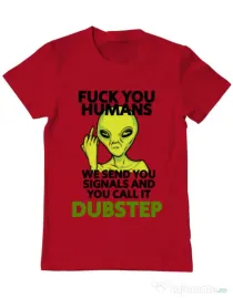 Tricou ADLER barbat Dubstep alien Rosu