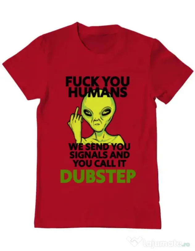 Tricou ADLER barbat Dubstep alien Rosu