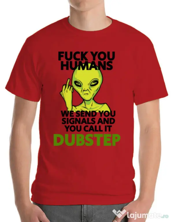 Tricou ADLER barbat Dubstep alien Rosu