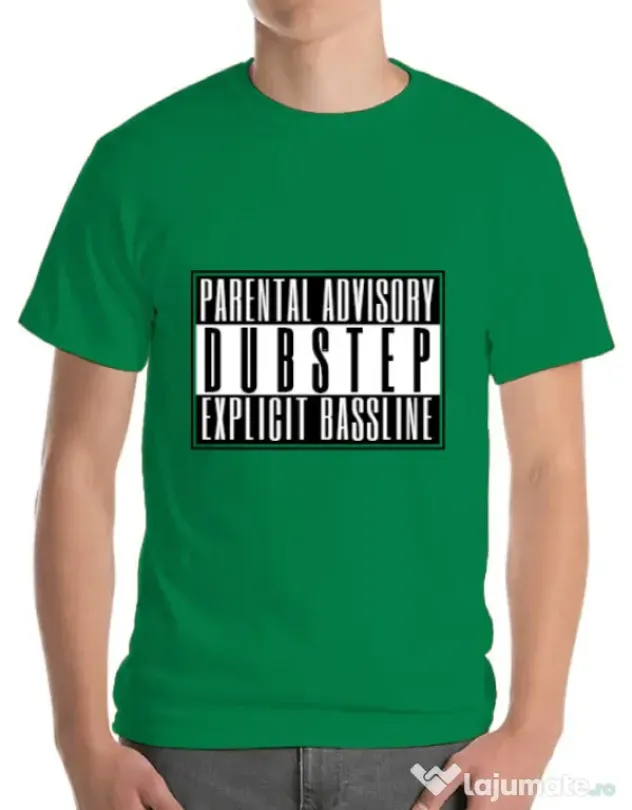 Tricou ADLER barbat Explicit bassline Verde mediu