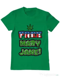 Tricou ADLER barbat Free Mary Jane Verde mediu