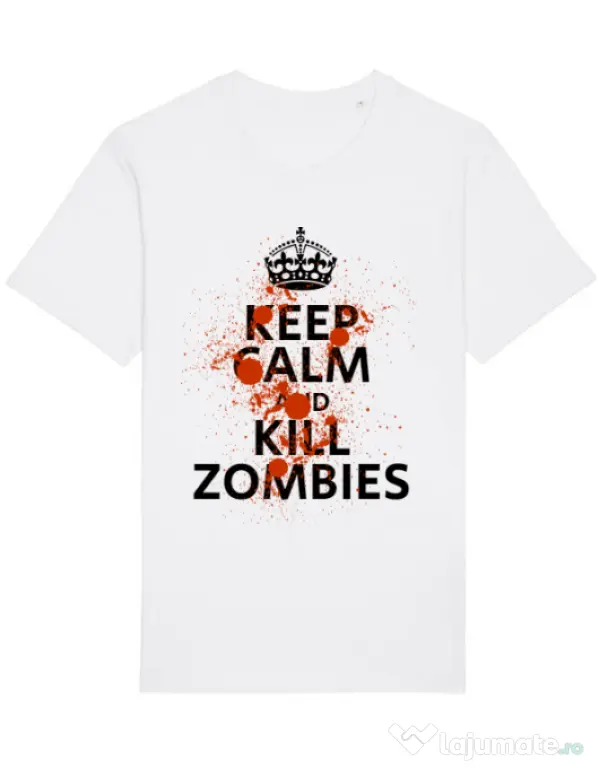 Tricou STANLEY STELLA barbat Kill zombies Alb