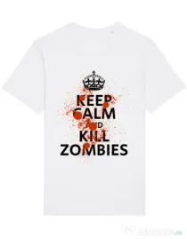 Tricou STANLEY STELLA barbat Kill zombies Alb